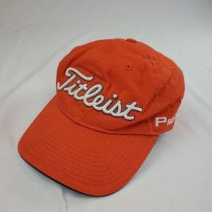 Titleist Golf Hat Orange FootJoy One Size Baseball Cap Adjustable